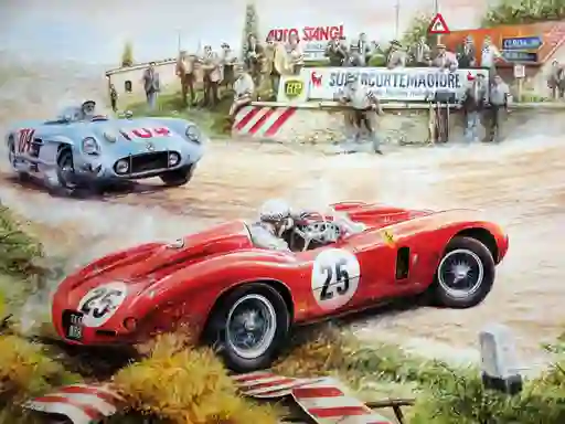 Jeu Painting Vintage Cars Jigsaw Puzzle en ligne