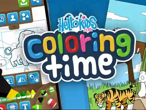 Jeu Hello kids Coloring Time en ligne