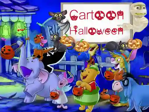Jeu Cartoon Halloween Slide Puzzle en ligne