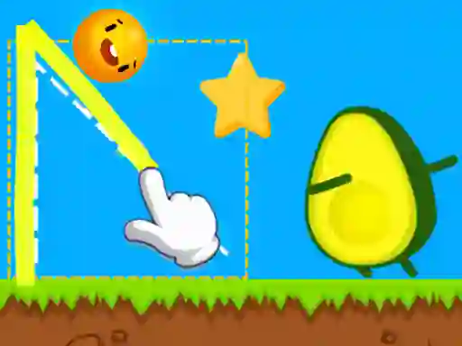 Jeu Where's My Avocado Draw Lines en ligne