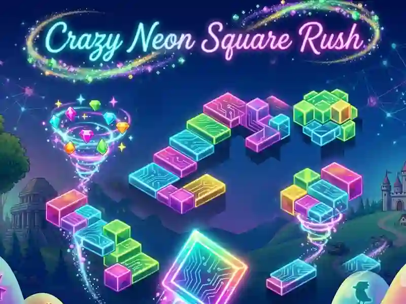 Jeu Crazy Neon Square Rush en ligne