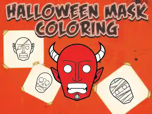 Jeu Halloween Mask Coloring Book en ligne