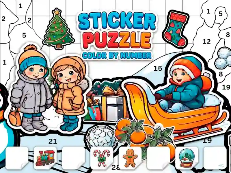 Jeu Sticker Book Puzzle: Color By Number en ligne