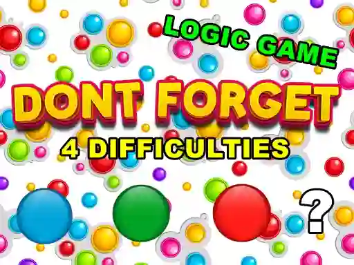 Jeu Dont Forget en ligne