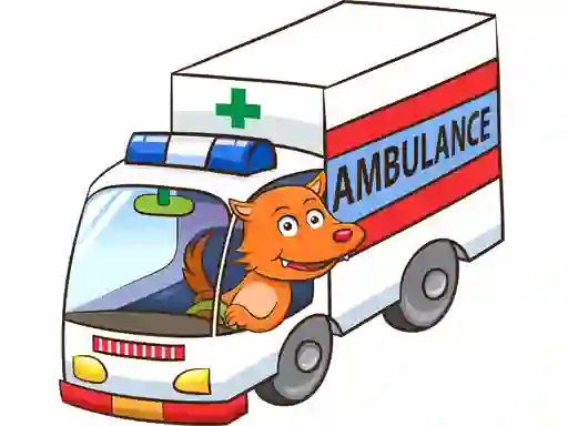 Jeu Cartoon Ambulance Puzzle en ligne