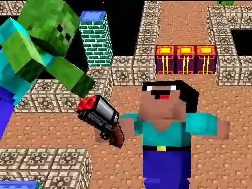 Jeu Space Adventure: Noobiks Battle vs Zombies en ligne