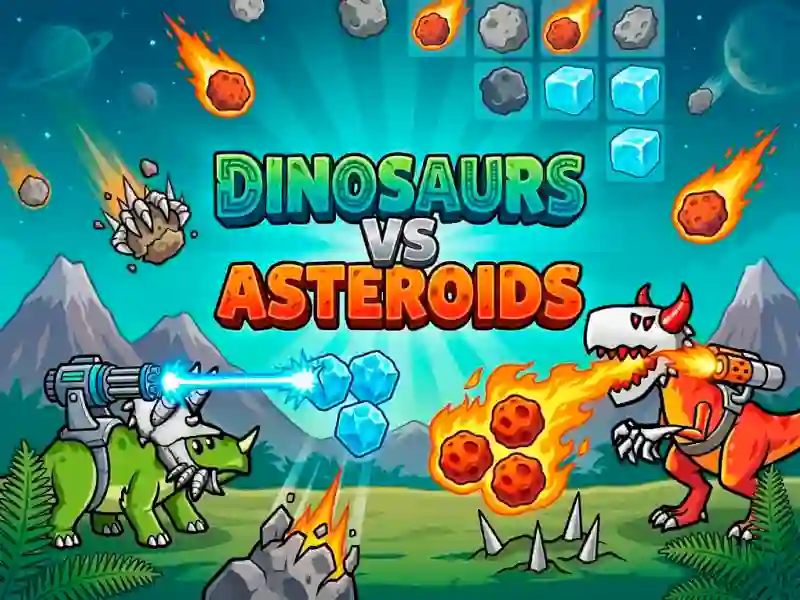 Jeu Dinosaurs vs Asteroids en ligne
