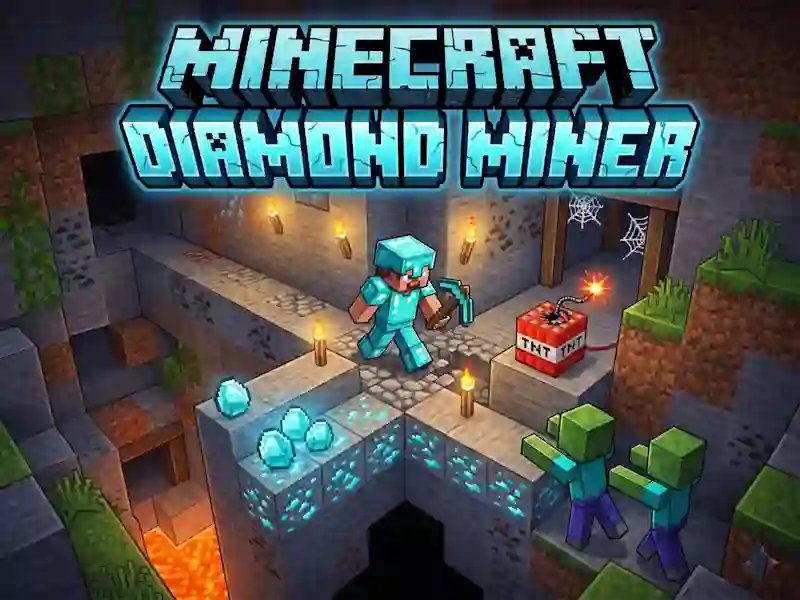 Jeu Minecraft Diamond Miner en ligne