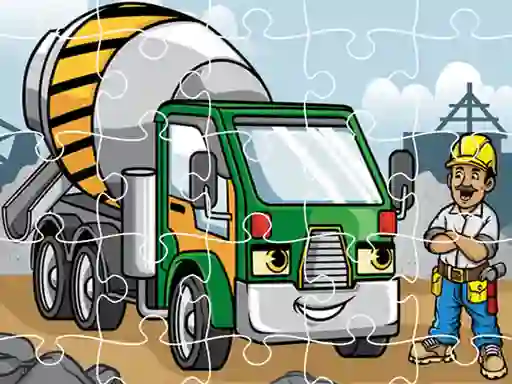 Jeu Construction Trucks Jigsaw en ligne
