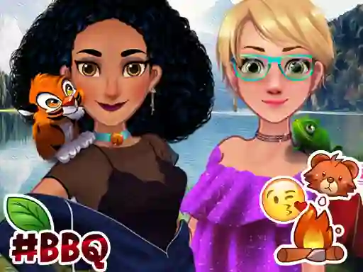 Jeu Jasmine & Rapunzel on Camping en ligne