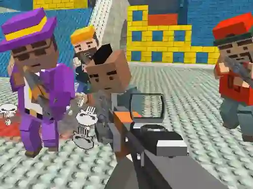 Jeu GunGame shooting warfare: blocky gangster en ligne