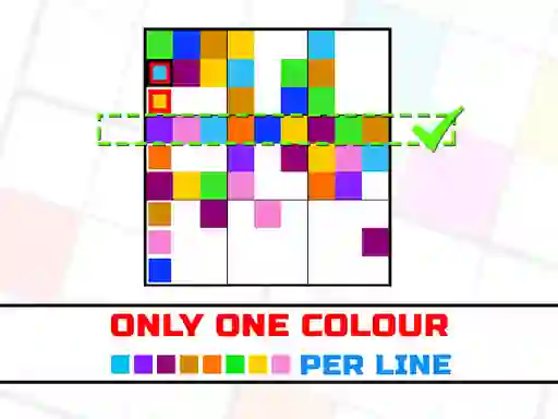Jeu Only one color per line en ligne