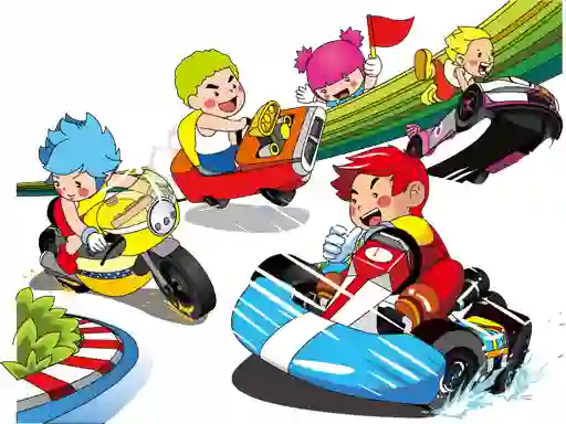 Jeu Cartoon Kart Puzzle en ligne