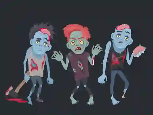 Jeu Zombies and Skeletons Coloring en ligne