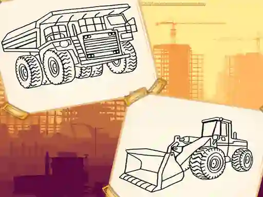 Jeu Construction Trucks Coloring en ligne