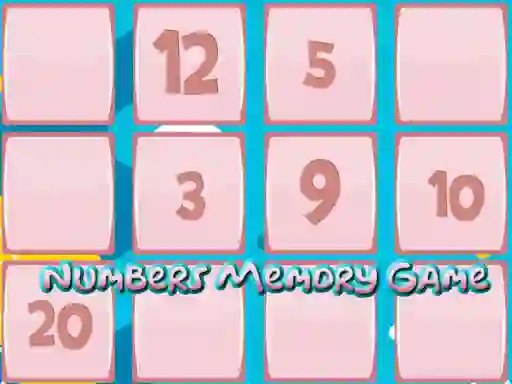 Jeu Memory Game With Numbers en ligne