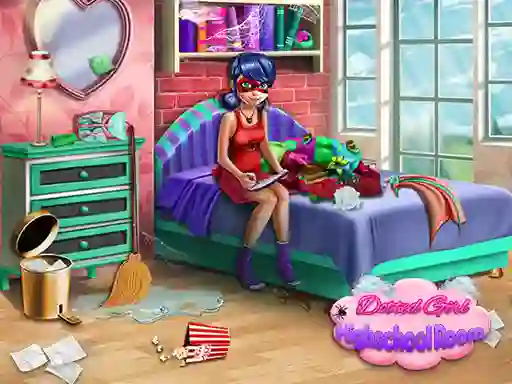 Jeu Dotted Girl: Highschool room en ligne
