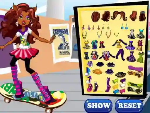 Jeu Clawdeen skates en ligne