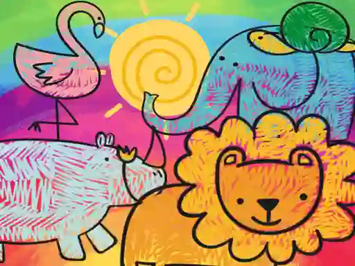 Jeu Little Animals Coloring en ligne