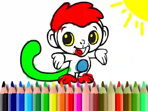 Jeu Back To School: Monkey Coloring en ligne