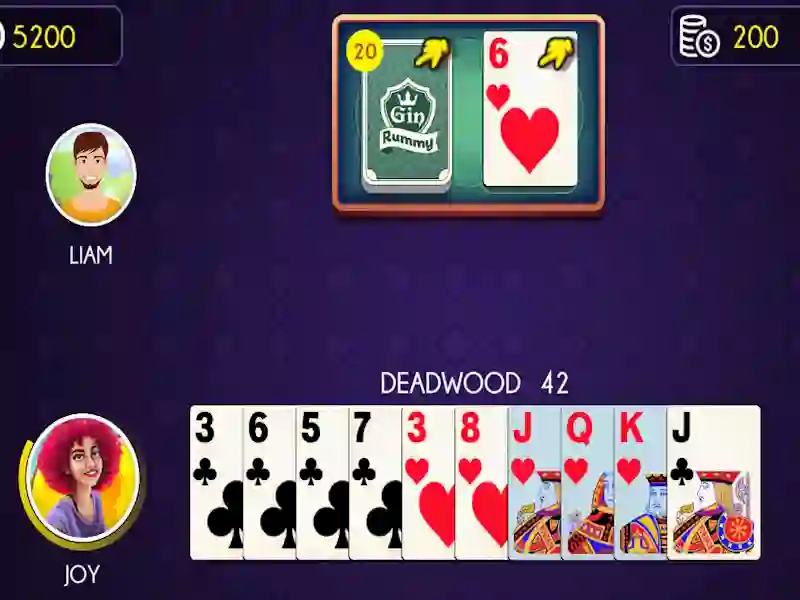 Jeu Gin Rummy en ligne