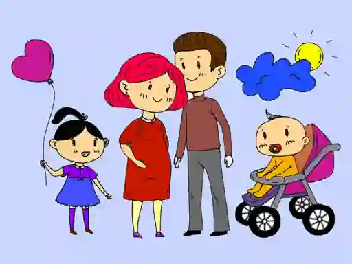 Jeu Happy Family Coloring Book en ligne