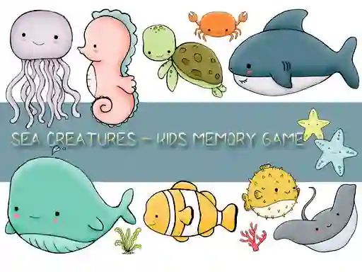 Jeu Kids Memory Sea Creatures en ligne