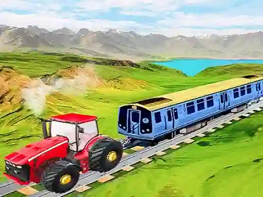 Jeu Chained tractor towing train en ligne