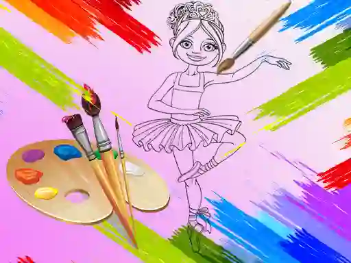 Jeu Little Ballerinas Coloring en ligne