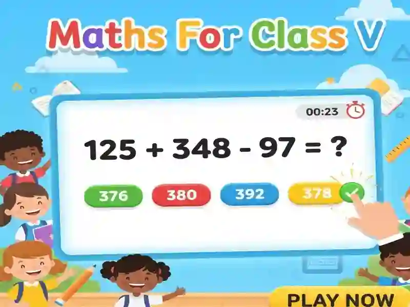 Jeu Maths For Class V en ligne