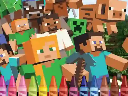 Jeu 4GameGround Minecraft Coloring en ligne