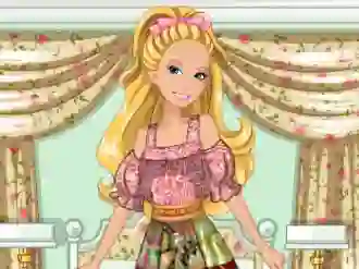 Jeu Barbie's Patchwork Peasant Dress en ligne