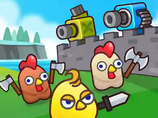 Jeu Merge Cannon: Chicken Defense en ligne