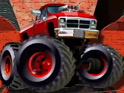 Jeu Crazy Monster Trucks Puzzle en ligne