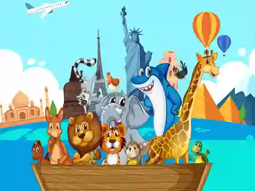 Jeu Crazy Friends Travel The World Puzzle en ligne