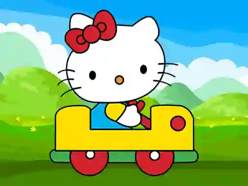 Jeu Hello Kitty Car Jigsaw en ligne
