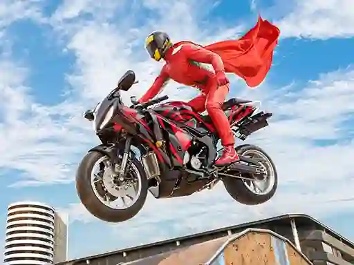 Jeu Real Motorbike Super Hero Stunt 3D en ligne