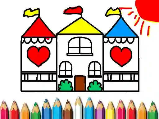 Jeu Back To School Coloring Book DOLL HOUS en ligne