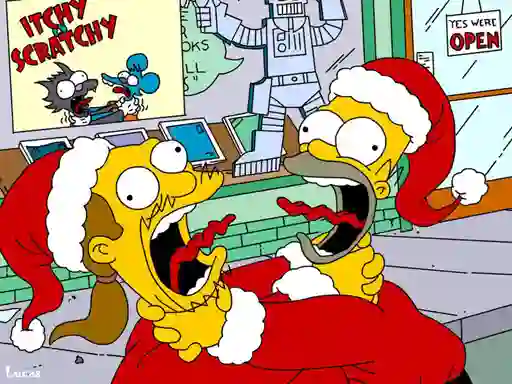 Jeu Simpsons Christmas Jigsaw Puzzle en ligne
