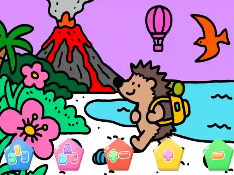 Jeu Color By Code Volcano Hedgehog en ligne