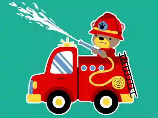 Jeu Animal Firetrucks Match 3 en ligne