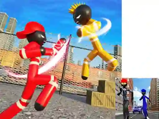 Jeu Stickman Police vs Gangsters Street Fight en ligne