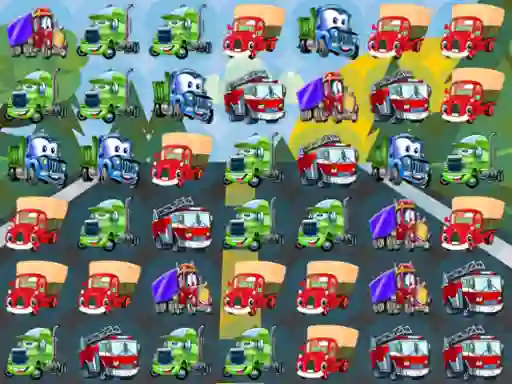 Jeu Cartoon Trucks Match 3 en ligne