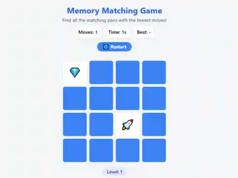 Jeu Memory Matching Game en ligne