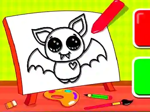 Jeu Easy Kids Coloring Bat en ligne