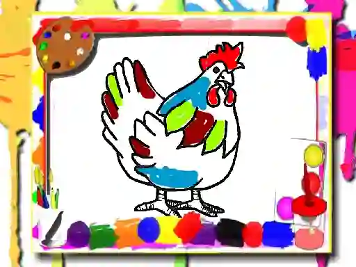 Jeu Chicken Coloring Book en ligne