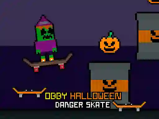Jeu Obby Halloween Danger Skate en ligne