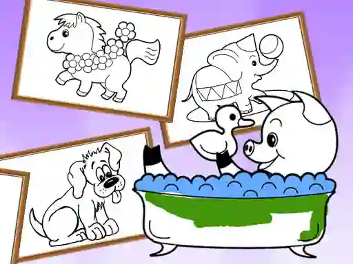 Jeu Cartoon Coloring for Kids Animals en ligne