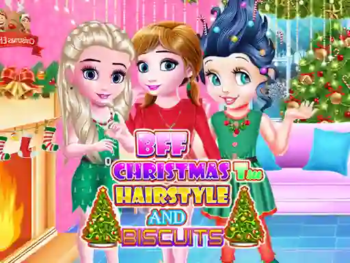 Jeu BFF Christmas Tree Hairstyle and Biscuits en ligne