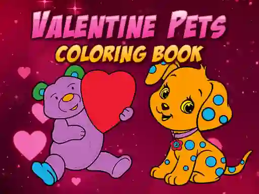 Jeu Valentine Pets Coloring Book en ligne